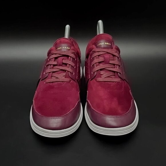 Cole Haan Grand Misha Burgundy Suede Leather Sneaker Shoes Women's Size 8B - Picture 3 of 12